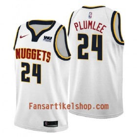 Denver Nuggets Trikot Mason Plumlee 24 2018-2019 Nike Weiß Swingman - Herren